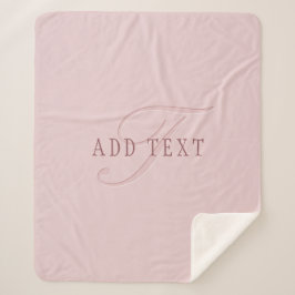 見エレガントたモノグラム | ローズゴールド シェルパブランケット