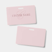 見エレガントたモノグラム | ローズゴールド バッジ (表裏)