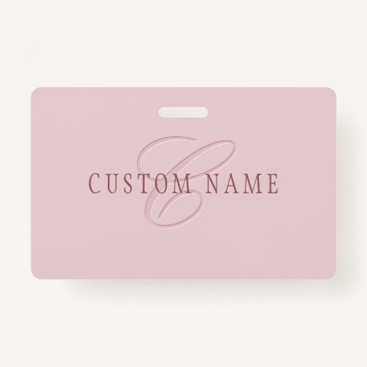 見エレガントたモノグラム | ローズゴールド バッジ (正面)