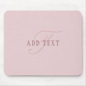 見エレガントたモノグラム | ローズゴールド マウスパッド (正面)
