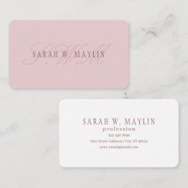 見エレガントたモノグラム | ローズゴールド 名刺