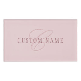 見エレガントたモノグラム | ローズゴールド 名札