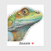 見クールた目Lizard AI Art シール (シート)