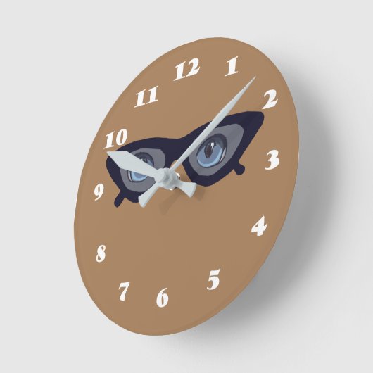 見ファンシーる ラウンド壁時計 (傾斜)