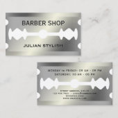 見フェイクた金属かみそり刃 名刺 (正面/裏面)