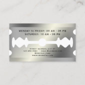 見フェイクた金属かみそり刃 名刺 (裏面)