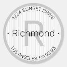 見モダンる |ホワイトブラック&グレー差出人住所