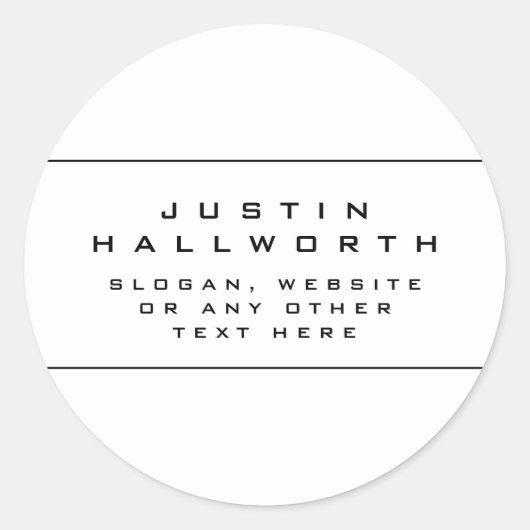 見ユニークる白黒 ラウンドシール (正面)