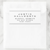 見ユニークる白黒 長方形シール (バッグ)