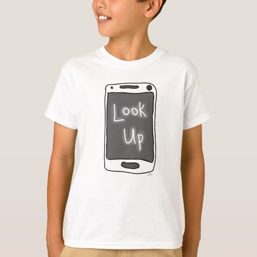 "見上げて" Tシャツ (正面)