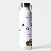 見上げるおもしろい犬 ウォーターボトル (正面)