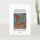 見上げるな!グリーティングカード カード (裏面)