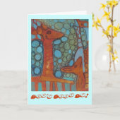 見上げるな!グリーティングカード カード (黄色い花)