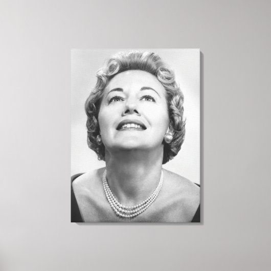 見上げる女性 キャンバスプリント (正面)