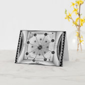 見上げる カード (黄色い花)