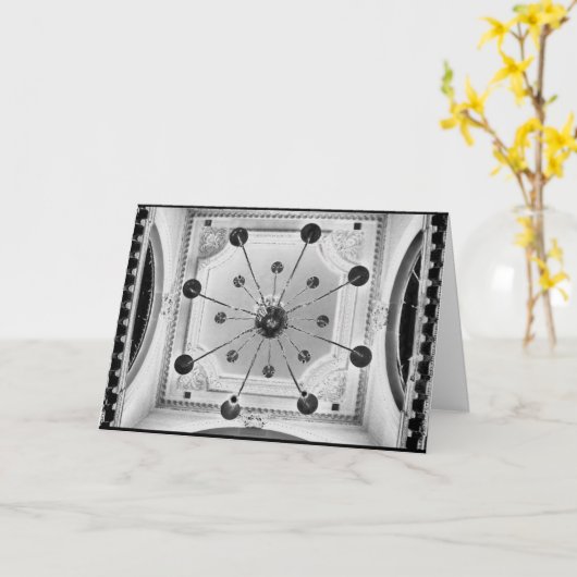 見上げる カード (黄色い花)