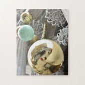 見上げる,クリスマスボール,ナイトブリッジ,ロンドン ジグソーパズル (縦)