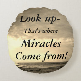 見上げる ラウンドクッション