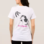 見上げエレガントている女性 トライブレンドＴシャツ (裏面)