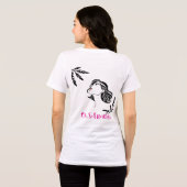 見上げエレガントている女性 トライブレンドＴシャツ (裏面全面)