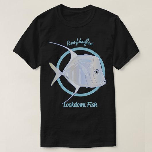 見下ろす魚 Tシャツ (デザイン正面)