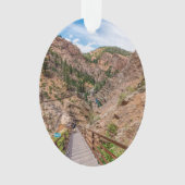 見下ろす7つの秋階段オーバルオーナメント オーナメント (正面)