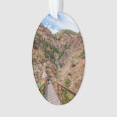 見下ろす7つの秋階段オーバルオーナメント オーナメント (正面)