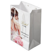 見事なウェディングドレス ブライダルシャワー 予算内で ミディアムペーパーバッグ (正面アングル)