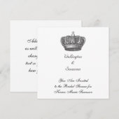 見事なオールドワールドのクラウン 招待状 (正面/裏面)