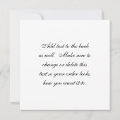 見事なオールドワールドのクラウン 招待状 (裏面)