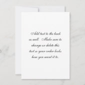 見事なオールドワールドクラウン 招待状 (裏面)