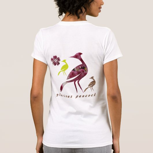 見事なクジャク Tシャツ (裏面)