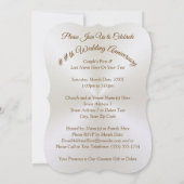 見事なゴールドの結婚記念日招待状 招待状 (裏面)