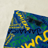 見事なジャマイカ国旗の色愛国的 ビーチタオル (インサイチュ)