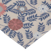 見事なターコイズとマゼンタの葉の模様 テーブルクロス (アングル)