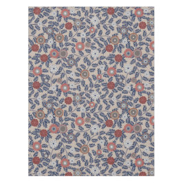 見事なターコイズとマゼンタの葉の模様 テーブルクロス