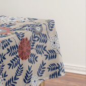 見事なターコイズとマゼンタの葉の模様 テーブルクロス (インサイチュ)