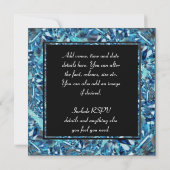 見事なダイヤモンドの結婚記念日招待状 60 招待状 (裏面)