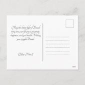 見事なディワリの喜び:王宮の孔雀🦚 シーズンポストカード (裏面)