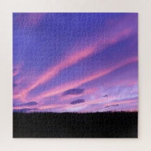 見事なバイオレットの夕焼けの風景　抽象的な空