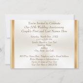 見事なパーソナライズされた50周年記念招待状 招待状 (裏面)