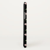 見事なピンクのバラ模様のモノグラム Case-Mate iPhoneケース (裏面/右)