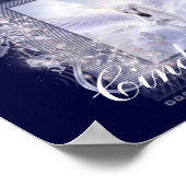 見事なユニコーン飛んでいるカスタマイズ可能なポスタープリント ポスター (角)