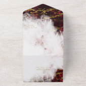 見事なルビー・クリスタル・ジオード オールインワン招待状 (外側)