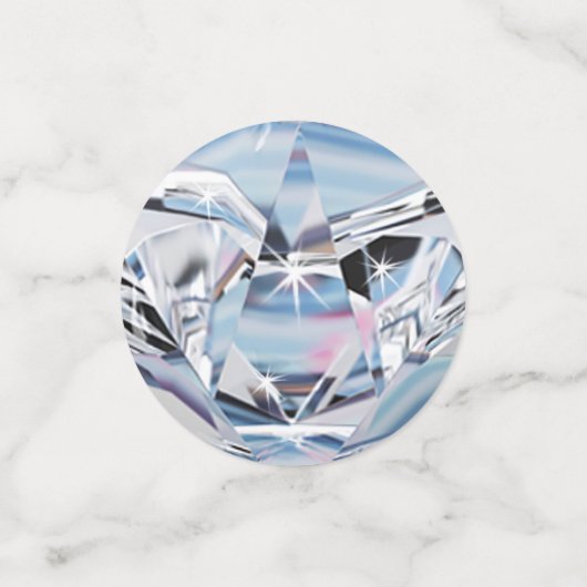 見事な両面パーソナライズダイヤモンドコンフェッティ大量 コンフェッティ (スモール正面)