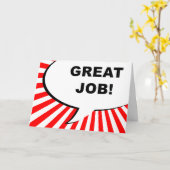 見事な仕事だよ、漫画の吹き出し カード (黄色い花)