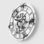 見事な十字 ラージ壁時計 (傾斜)