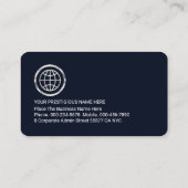 見事な台形シルバー レイヤー ビジネス オーナー 名刺 (裏面)