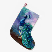 見事な孔雀II スモールクリスマスストッキング (正面 (吊り時))