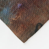 見事な孔雀II フリースブランケット (角)